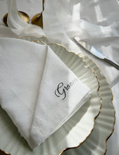 Load image into Gallery viewer, WHITE personalised napkins // Wedding Decor
