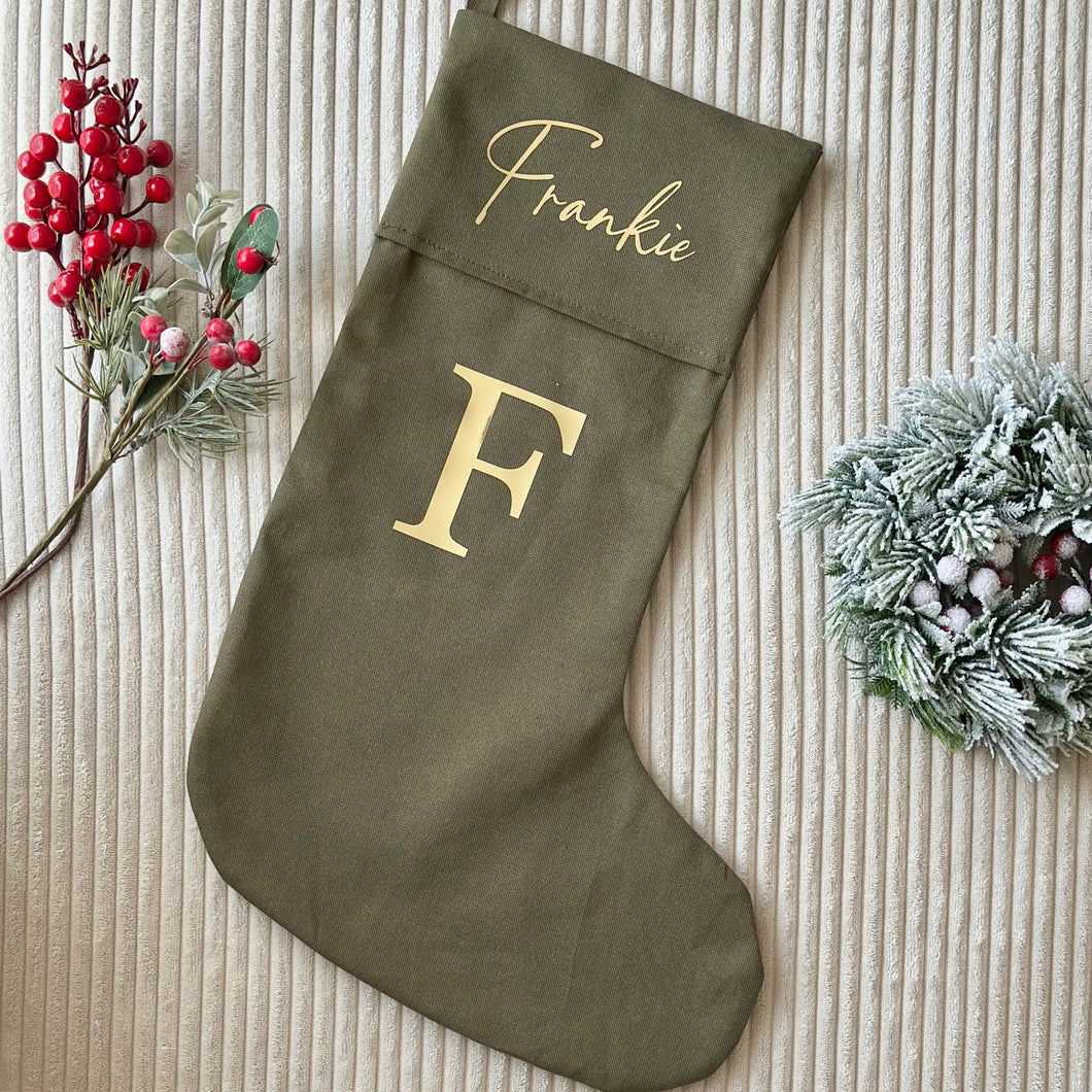 Personalised Christmas Stocking / Green