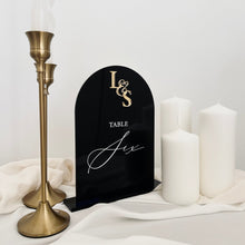 Load image into Gallery viewer, Table Number Sign // Wedding table decor personalised // Wedding Signs
