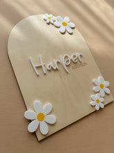 Load image into Gallery viewer, Name Arch Plaque // FLOWERS // Personalised
