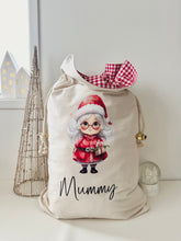 Load image into Gallery viewer, Personalised Santa Sack // Watercolour MRS Claus
