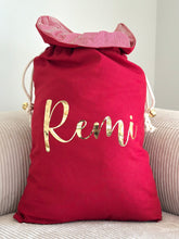 Load image into Gallery viewer, Customised red santa sack
