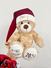 Load image into Gallery viewer, Christmas Teddy Bear Personalised // Christmas Gift
