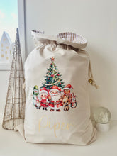 Load image into Gallery viewer, Personalised Santa Sack // Watercolour Family Christmas
