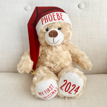 Load image into Gallery viewer, Christmas Teddy Bear Personalised // Christmas Gift
