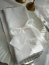 Load image into Gallery viewer, BEIGE personalised napkins // Wedding Decor
