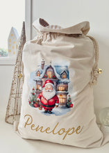 Load image into Gallery viewer, Personalised Santa Sack //  Santa’s winter Christmas // christmas Sack
