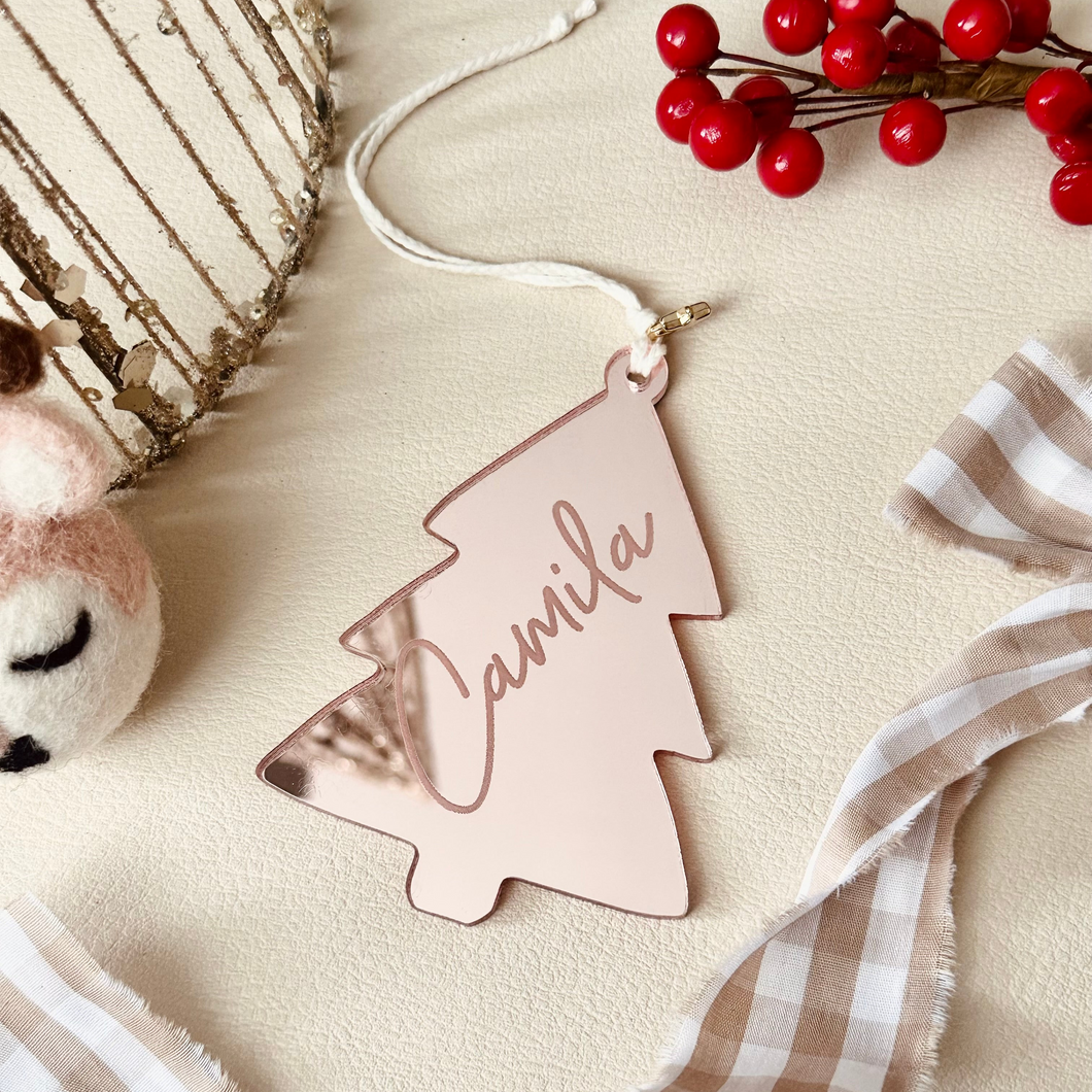 Personalised Christmas Tree Ornament // Acrylic Christmas Tree