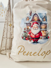 Load image into Gallery viewer, Personalised Santa Sack //  Santa’s winter Christmas // christmas Sack
