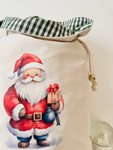 Load image into Gallery viewer, Personalised Santa Sack // Watercolour Santa Claus
