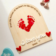 Load image into Gallery viewer, DIY heart Foot print board // Valentine’s Gift
