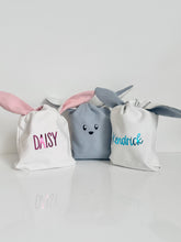 Load image into Gallery viewer, Personalised easter gift bag // white and blue
