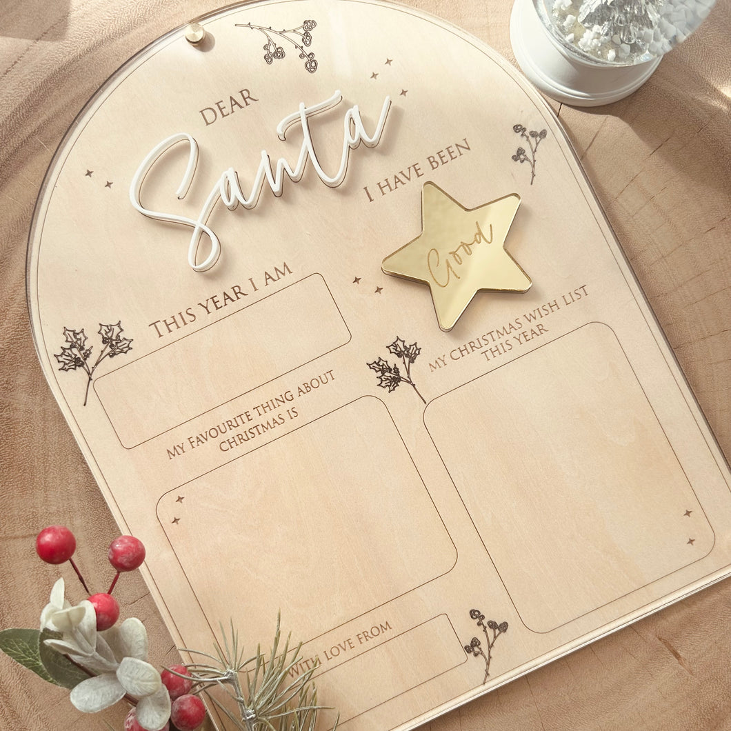 Letter to Santa board
