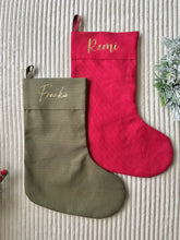 Load image into Gallery viewer, Personalised Christmas Stocking // Santa stockings mini
