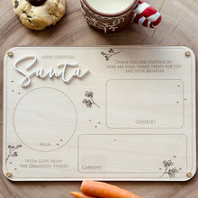 Load image into Gallery viewer, Santa&#39;s Milk and Cookies tray // Personalised
