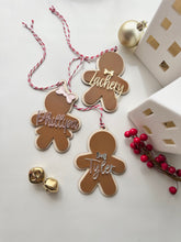 Load image into Gallery viewer, Gingerbread personalised ornament // Christmas gift tag
