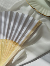 Load image into Gallery viewer, Bamboo &amp; Paper fan // Personalised initials // Wedding gifts
