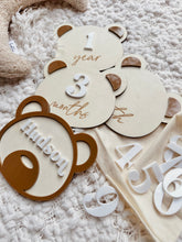 Load image into Gallery viewer, Bear Baby Milestone Set // Personalised
