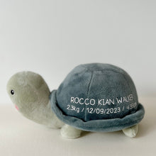 Load image into Gallery viewer, Personalised plush // Terry the turtle // Baby gift
