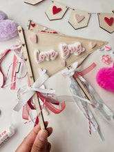 Load image into Gallery viewer, Love Bug Flag // Valentine’s decoration
