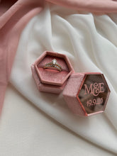 Load image into Gallery viewer, Personalised wedding ring box  // Velvet &amp; Acrylic Ring Box
