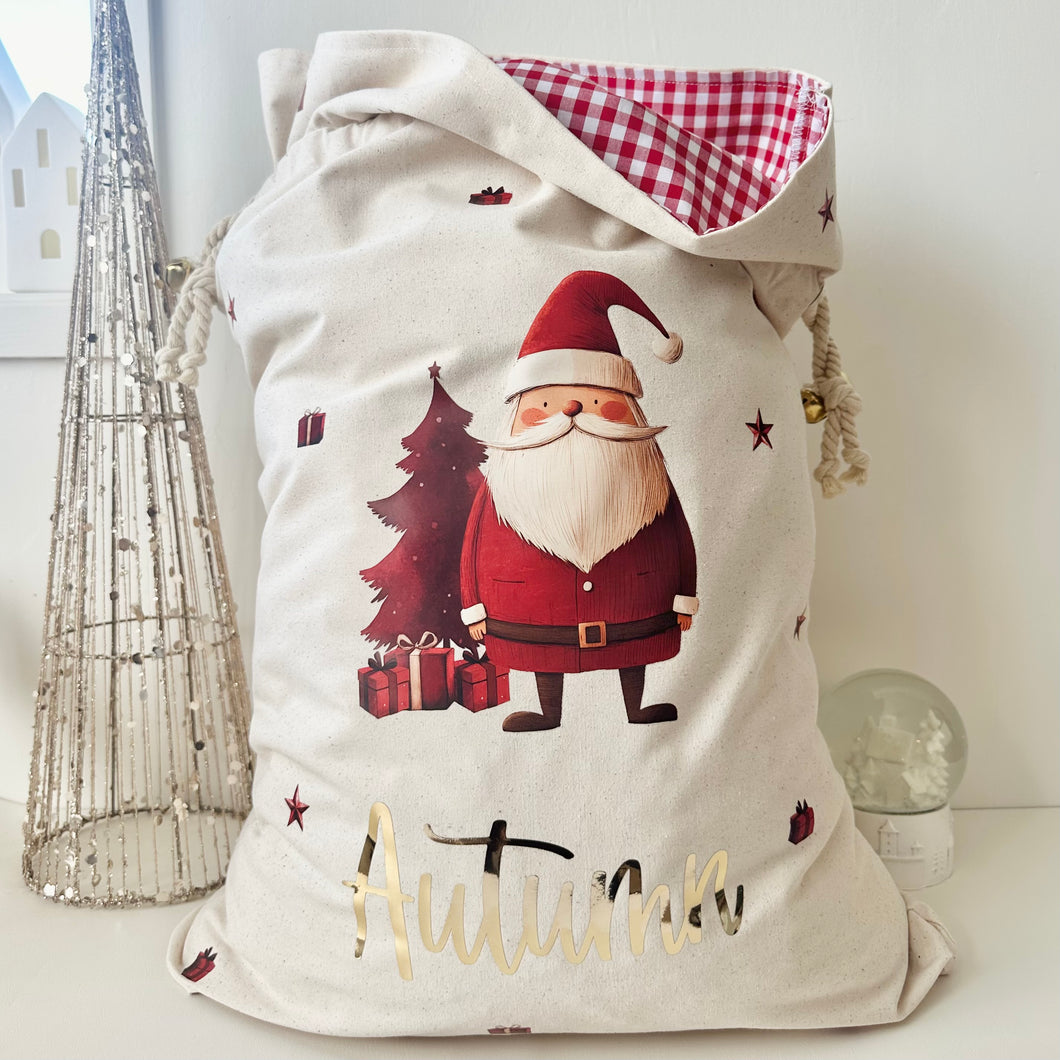 Personalised Christmas Sack // Scandinavian Style Santa