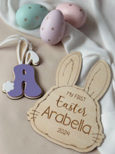 Load image into Gallery viewer, My First Easter Announcement Plaque // Easter gift // Personalised
