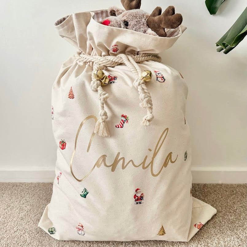 handmade custom santa sack
