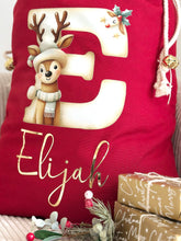 Load image into Gallery viewer, Personalised santa sack // Red Christmas sack
