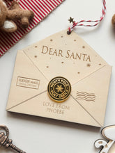 Load image into Gallery viewer, Letter to Santa // Personalised Wooden Envelope ornament
