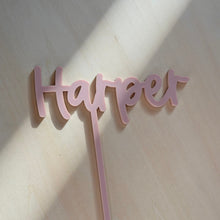 Load image into Gallery viewer, Single layer acrylic Cake Topper // Personalised / Name
