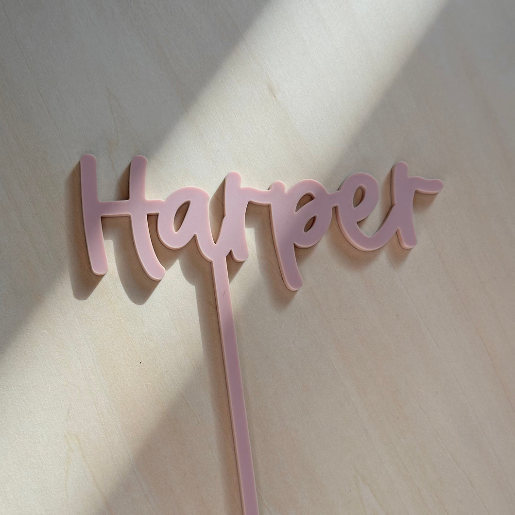 Single layer acrylic Cake Topper // Personalised / Name