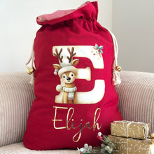 Load image into Gallery viewer, Personalised santa sack // Red Christmas sack
