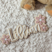 Load image into Gallery viewer, Flower Name Plaque // Personalised name plaque // Personalised
