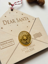 Load image into Gallery viewer, Letter to Santa // Personalised Wooden Envelope ornament
