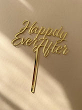 Load image into Gallery viewer, Happily ever after Cake topper // wedding Acrylic cake topper
