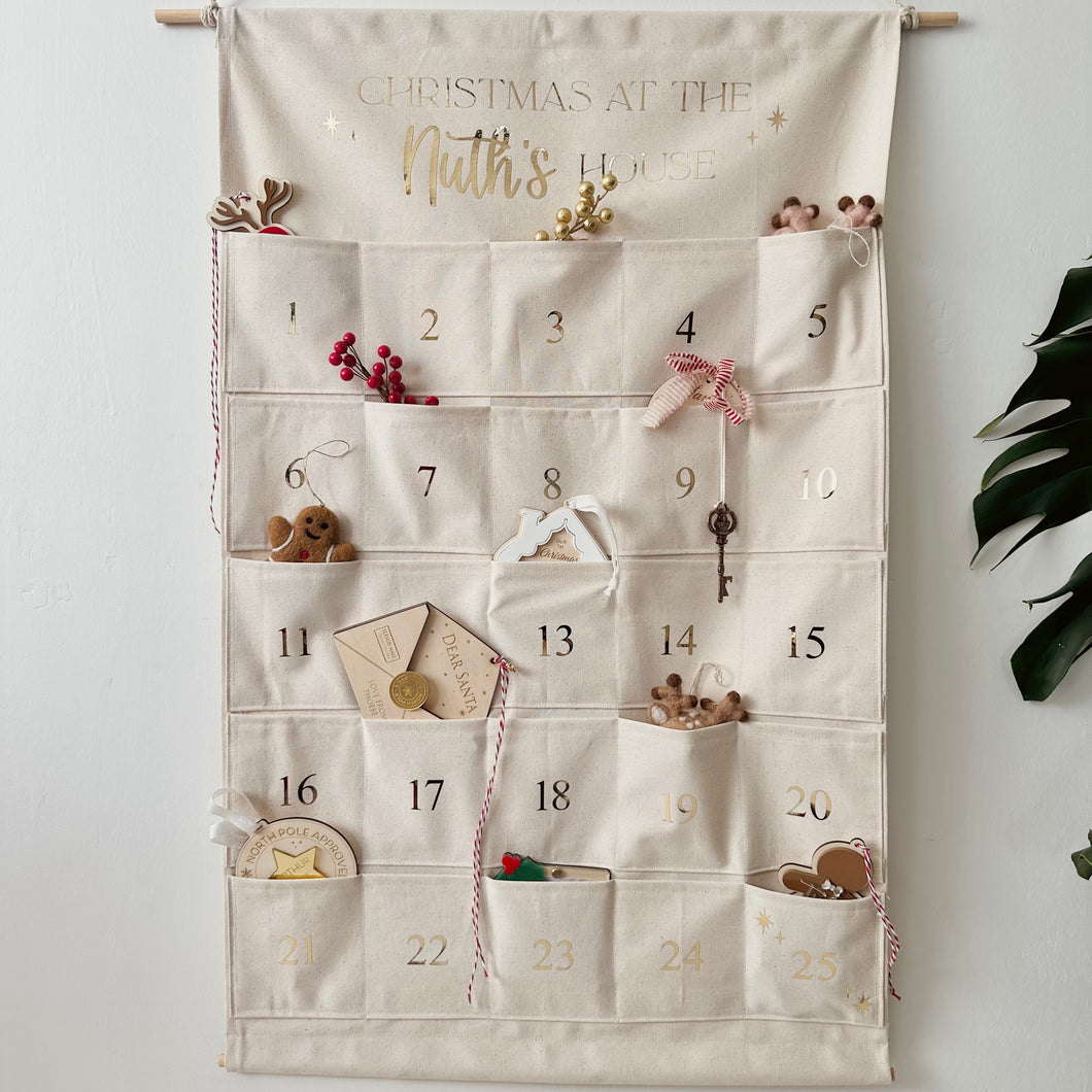 Personalised Christmas Advent Calendar // Countdown Calendar // Duck Cotton