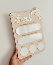 Load image into Gallery viewer, “Today was my ..  DAISY Announcement board // Customisable // Kids Decor
