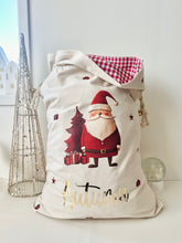 Load image into Gallery viewer, Personalised Christmas Sack // Scandinavian Style Santa
