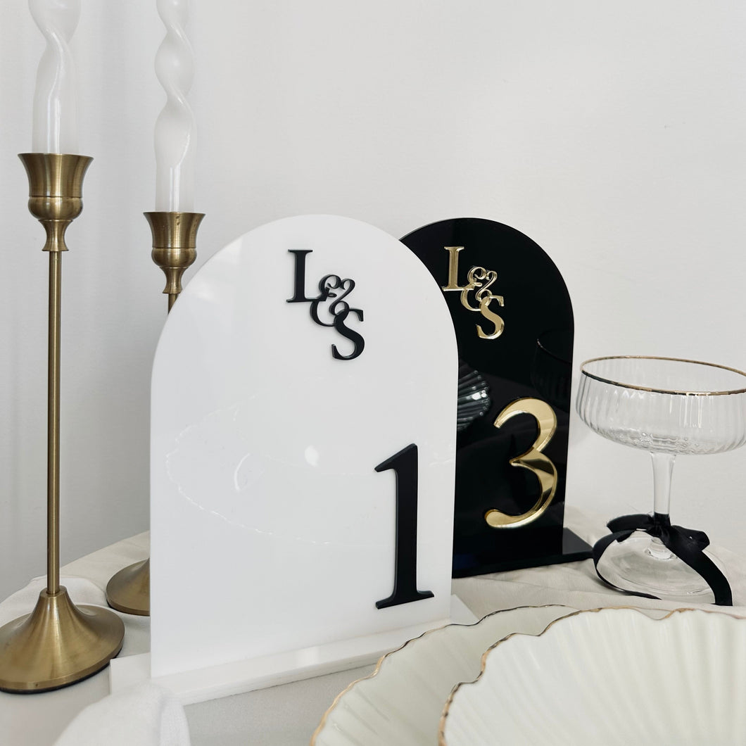 Personalised Acrylic Table Number // Wedding table decor // Wedding Signs