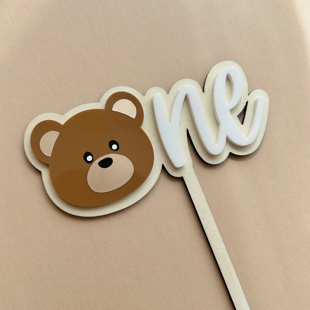 ONE bear Cake Topper // Acrylic