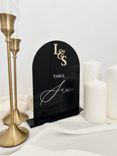 Load image into Gallery viewer, Table Number Sign // Wedding table decor personalised // Wedding Signs
