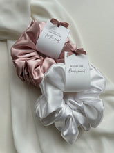 Load image into Gallery viewer, Oversized LUXE Satin Scrunchies // BLUSH Hair accessory // Hens party gift
