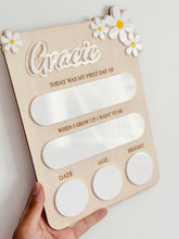 Load image into Gallery viewer, “Today was my ..  DAISY Announcement board // Customisable // Kids Decor
