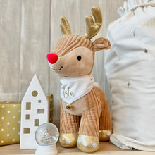 Load image into Gallery viewer, Personalised Christmas decoration // Rudolph with Bandana // Personalised Christmas Gift
