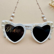 Load image into Gallery viewer, BRIDE Pearl heart shaped eyewear // Bridal &amp; Hens accessories
