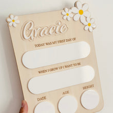 Load image into Gallery viewer, “Today was my ..  DAISY Announcement board // Customisable // Kids Decor
