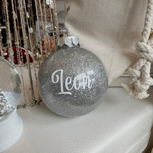 Load image into Gallery viewer, Silver Glitter Bauble
