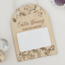 Load image into Gallery viewer, Easter Bunny Stop here sign  // Easter Decoration // TWO DESIGN OPTIONS
