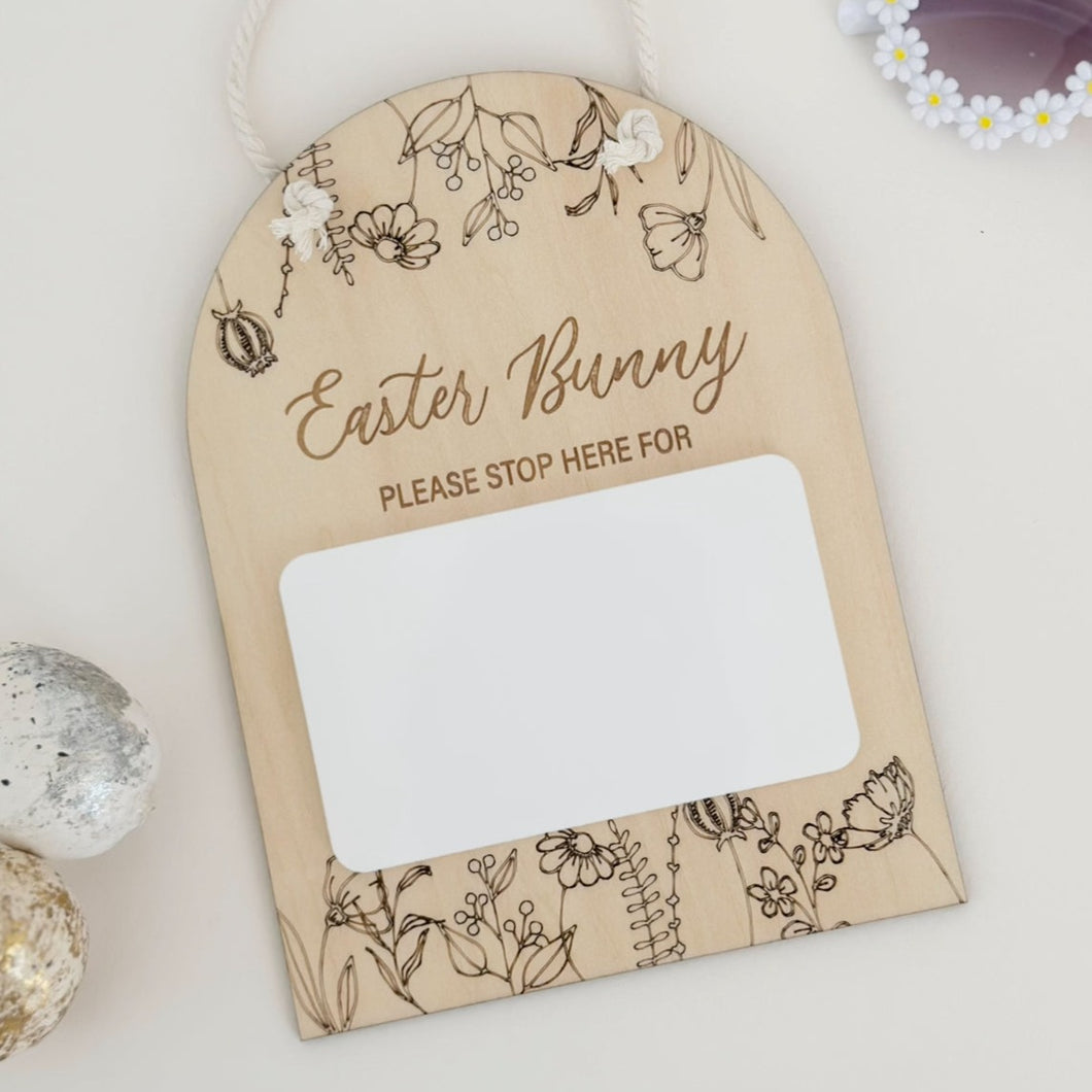 Easter Bunny Stop here sign  // Easter Decoration // TWO DESIGN OPTIONS